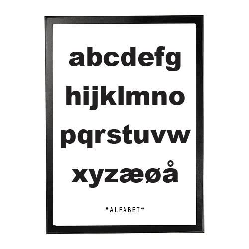 Plakat alfabet bold 1
