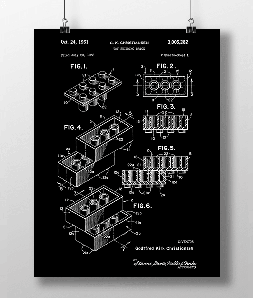 Lego Klodser 1 Patent | Plakat 1
