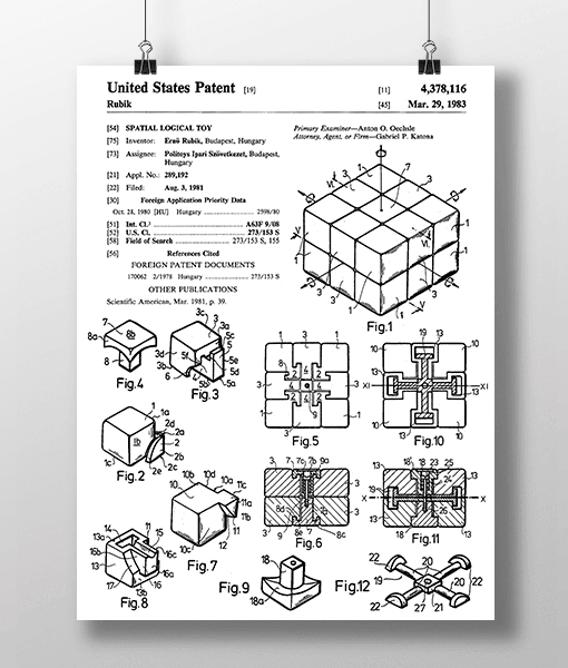 Rubik Terning Patent | Plakat 2